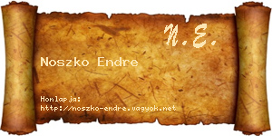Noszko Endre névjegykártya